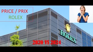 ROLEX PRIX 2020 VS 2024 énorme augmentation vous allez être choqué [upl. by Carolle]