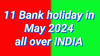 Bank holidays in May 2024  Bank holiday list  youtubecreateapp [upl. by Llewkcor]