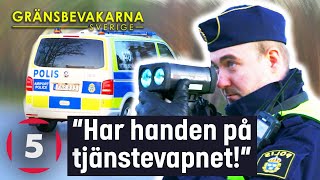 Gränspolisen blir förbannad på bilist som vägrar sakta ner  Gränsbevakarna Sverige  Kanal 5 [upl. by Hutchinson]