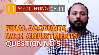 ICom Part 1 AccountingCh 11Final Accounts With Adjustment Question no 5  11th Class Accounting [upl. by Toh]