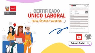 📣Descarga el Certificado Único Laboral certijovencertiadulto 🇵🇪 [upl. by Garcon]