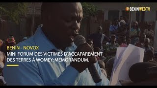 Bénin  NOVOX le mémorandum des victimes daccaparement des terres à womey [upl. by Hermina555]