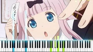 Chikas Dance  Kaguyasama Love is War ED 2  quotChikatto Chika Chikaquot Synthesia Piano Tutorial [upl. by Nohsram]