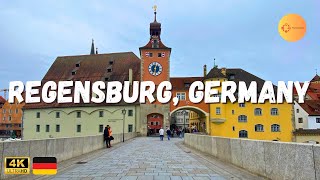 Regensburg Germany 4K Autumn Walking Tour 2023 [upl. by Aggi]