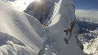 Freeride in Cristallo Steep Skiing in Canale Vallençan Canale del Prete GoPro HD [upl. by Goth]