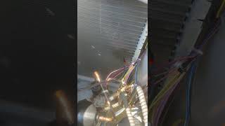 AC leak at the Condenser Coil found hvac homeownership hvaclife hvaccompany [upl. by Yrbua]