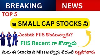 Top 5 Small cap stocks fiis recently added smallcapstocks fiisdiisdata [upl. by Nwad32]