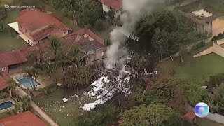 Brazil plane crash Authorities say plane dropped 17000 feet in 1 minute [upl. by Oironoh836]