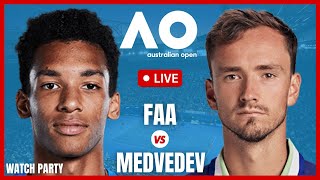 Medvedev vs Auger  Aliassime LIVE  2024 AO  Watch Party [upl. by Leugimesoj]