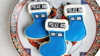 DR WHO TARDIS CHRISTMAS STOCKING COOKIES HANIELAS [upl. by Haissem962]