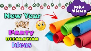 New Year Decoration Ideas 2022How to Make Happy New Year BannerDIY New Year Party Decoration Ideas [upl. by Allesig869]