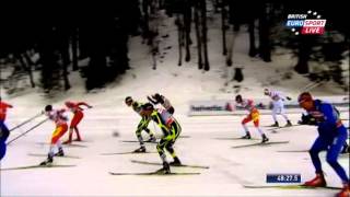 Petter Northug wins 4th stage in the Tour de Ski 2012 Highlights [upl. by Mandych452]