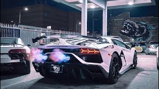 FIRST MODDED LAMBORGHINI AVENTADOR SVJ IN THE WORLD INSANE FLAMES [upl. by Atirec694]