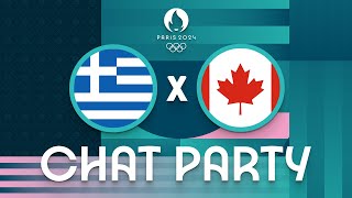 Greece v Canada  Mens Olympic Basketball Tournament Paris 2024  Chat Party ⚡🏀 [upl. by Evilo]