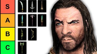 Ranking Every Unique Weapon In Skyrim [upl. by Luella]