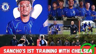 🔥💯✅SANCHO SHINES IN FIRST CHELSEA TRAINING SESSION🔥💯✅ [upl. by Nitram59]