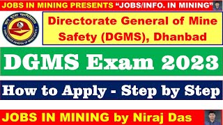 DGMS EXAM 2023 HOW TO APPLY STEP BY STEP [upl. by Anerok]