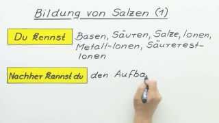 Salze Ihre Bildung  Chemie  Allgemeine und anorganische Chemie [upl. by Elamor]