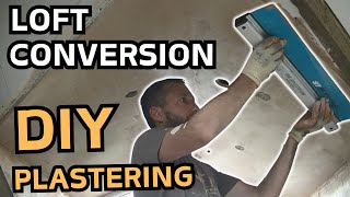 Loft conversion Part 44 DIY PLASTERING A WHOLE LOFT How to plaster a loft conversion [upl. by Ogires784]