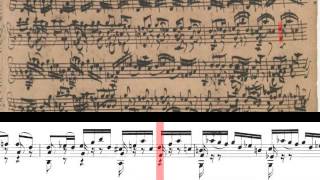 BWV 1001  Sonata No1 for Solo Violin Scrolling [upl. by Barbara-Anne]