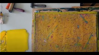 Demonstration of Woodcut printmaking without a press  monotype [upl. by Nelloc46]