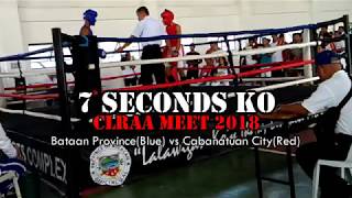 7 Seconds Knockout in Amateur BoxingBataan vs Cabanatuan City2018 CLRAA Meet [upl. by Ennailuj993]