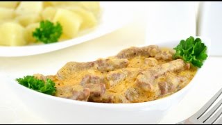 Горячие блюдо БЕФСТРОГАНОВНУ ОЧЕНЬ ВКУСНОЕ [upl. by Orsola383]