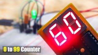 Simple 2 Digit 7 Segment Display 099 Counter [upl. by Charleton]