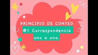 Principio de Conteo 1  Correspondencia uno a uno [upl. by Asetal]