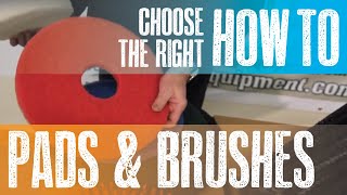 Floor Scrubbers  How to Choose the Right Pads and Brushes [upl. by Aidile]