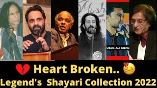 💔 Heart Broken Legends Best Shayari Collection 2022  Tahzeeb Hafi  Jaun Elia  Dr Rahat Indori [upl. by Nogas]