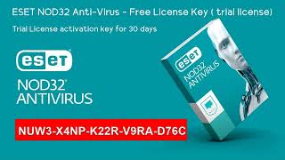 ESET NOD32 ANTIVIRUS Free Trial License activation key for 30 days  September 07 2023 [upl. by Donohue]