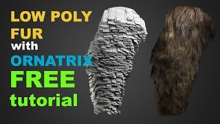 LOWPOLY FUR TUTORIAL 3DS MAX ORNATRIX [upl. by Ellary]