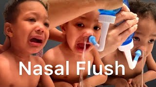 NOSE CLEANING  Nasal Flush For Kids [upl. by Coralie]