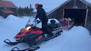 Snowmobile Lynx 59 Yeti 550 Short trip [upl. by Alled979]