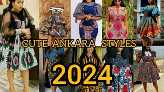 Cute Ankara styles 2024  Ankara short gown styles  African dresses in pagne 2023 African fashion [upl. by Drofliw]