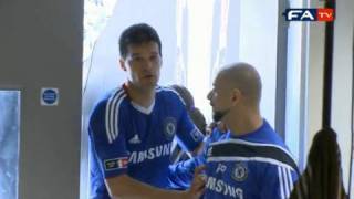 FA Cup Final 2010  Ballack injury  exclusive behind the scenes [upl. by Alset202]