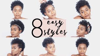 8 Easy Hairstyles For SHORT 4C Natural Hair  4C NATURAL HAIRSTYLES [upl. by Ellitnahc]