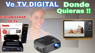 Sintonizador De Canales Digitales TOMATE  Ve TV En Un Proyector O Donde Quieras [upl. by Eppilihp]