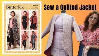 Sewing Butterick 6802 Jacket but Quilted [upl. by Erida383]