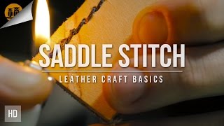 Saddle Stitch Tutorial  Leather Craft Basics [upl. by Osman]