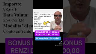 bonus Renzi 100 euro nuovi pagamenti youtube pagamenti shortvideos viralvideos viral shorts [upl. by Amati752]