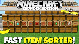 Minecraft Bedrock FAST Item Sorting Storage System Tutorial Item Categorizer MCPE Xbox PS5 PC [upl. by Ayanat891]