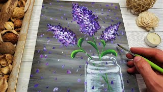 Tutorial PICTURA 💜FLORI de LILIAC 💜 Invata sa Pictezi [upl. by Nodmac]