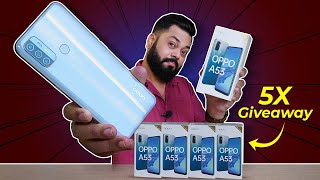 OPPO A53 Unboxing amp First Impressions 5x Giveaway ⚡⚡⚡Stereo Speakers 90Hz Screen amp More [upl. by Anais]