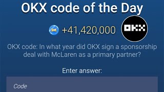 OKX Code Of The Day  In what year did OKX sign a sponsorship deal with McLaren as a primary partner [upl. by Ayhtak]