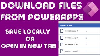 How to Download Files Directly from PowerApps Gallery or Open in New Tab  Powerapps File Download [upl. by Ardella]