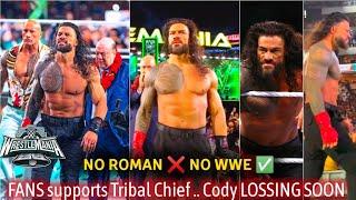 No Roman NO WWE 🥵  YES Or NO  Cody dropping Championship Jacob fatu in WWE WrestleMania XL [upl. by Mimi]