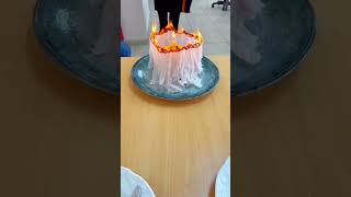 Ateşli pasta  Yenilebilir Mumlu Burning cake  Edible Candle [upl. by Anyd]