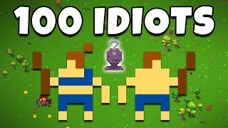 How Long Could 100 IDIOTS Survive  Worldbox [upl. by Danell]